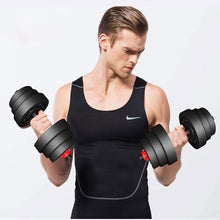 Load image into Gallery viewer, Fashion Adjustable 44LB Dumbbell Weight Set Barbell Lifting 4 Spinlock Collars & 2 Connector Options for Gym Home Bodybuilding Training