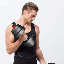 Load image into Gallery viewer, Fashion Adjustable 44LB Dumbbell Weight Set Barbell Lifting 4 Spinlock Collars & 2 Connector Options for Gym Home Bodybuilding Training